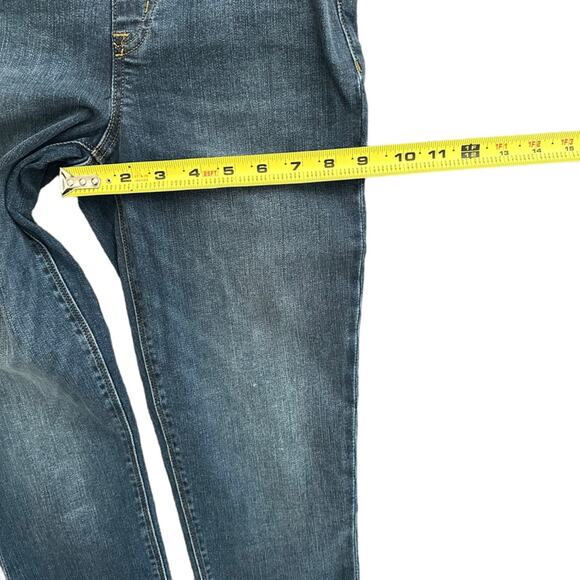 NEW Spanx Distressed Pull On Skinny Jeans Medium Wash Raw Hem Size Small  $128 - Picture 5 of 10